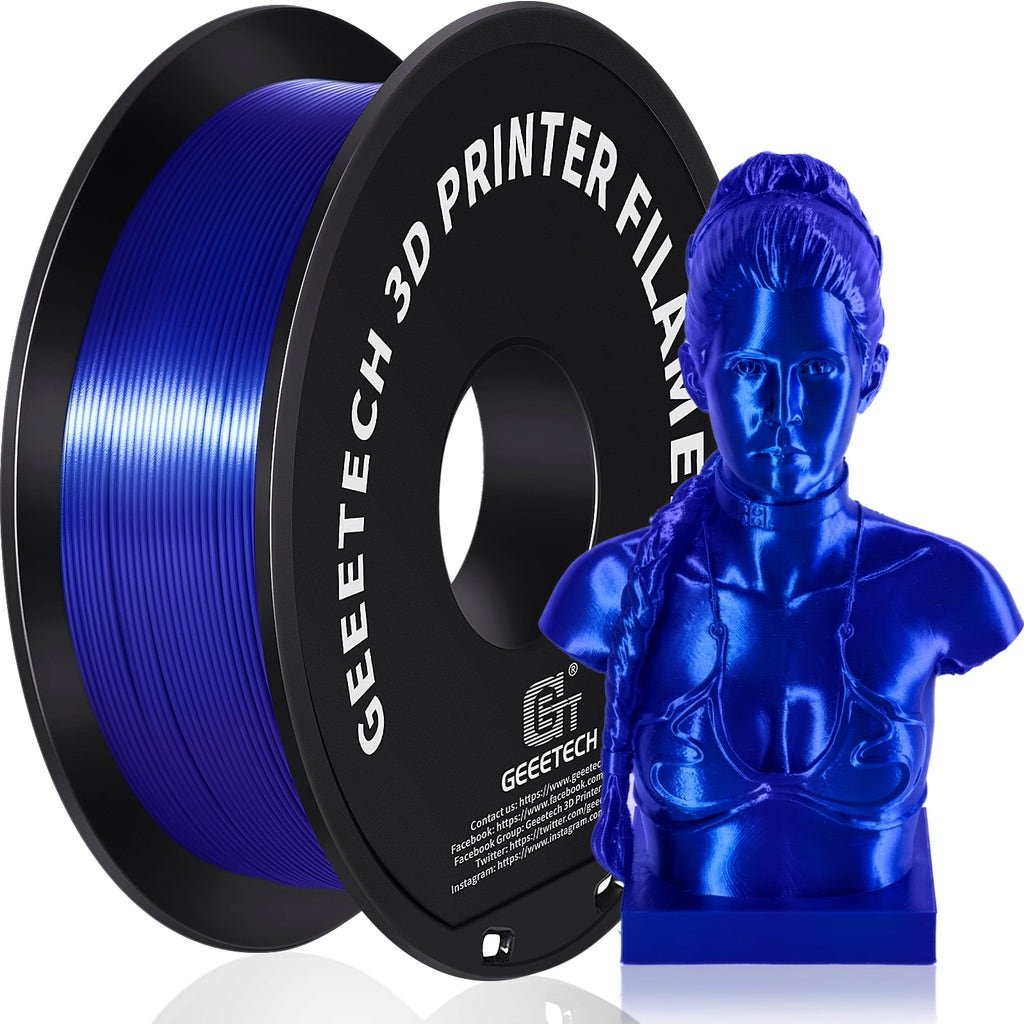 [MOQ: 10KG] PLA Silk Royal Blue, 1.75 mm / 1000 g