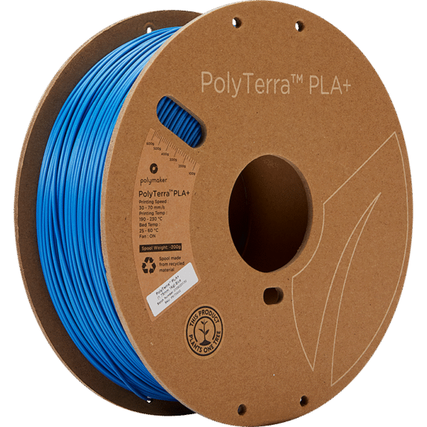 [MOQ: 10KG] PolyTerra PLA+ Blue, 1.75mm (1.000 g)