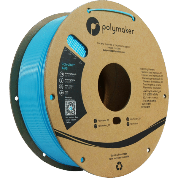 [MOQ: 10KG] PolyLite ABS Light Blue, 1.75 mm / 1000 g