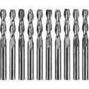 2 Flute Flat Head End Mills - Set of 10