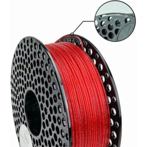 [MOQ: 10KG] PLA Glitter Red, 1,75 mm / 1000 g