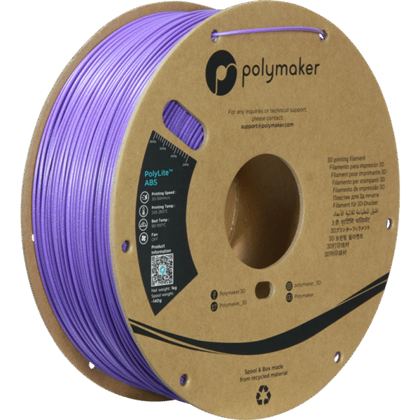 [MOQ: 10KG] PolyLite ABS Galaxy Purple, 1,75 mm / 1000 g