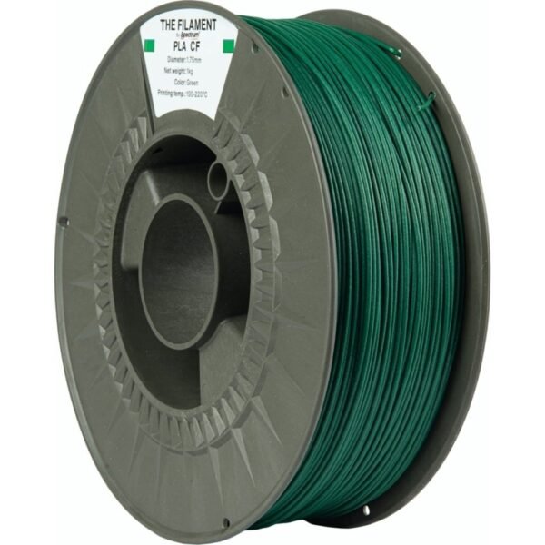 [MOQ: 10KG] PLA CF Green, 1.75 mm / 1000 g