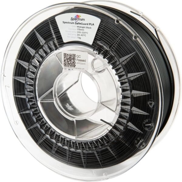 [MOQ: 10KG] SafeGuard PLA Deep Black, 1,75 mm / 1000 g