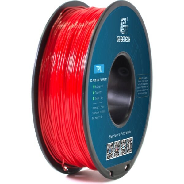 [MOQ: 10KG] TPU Red, 1.75 mm / 1000 g