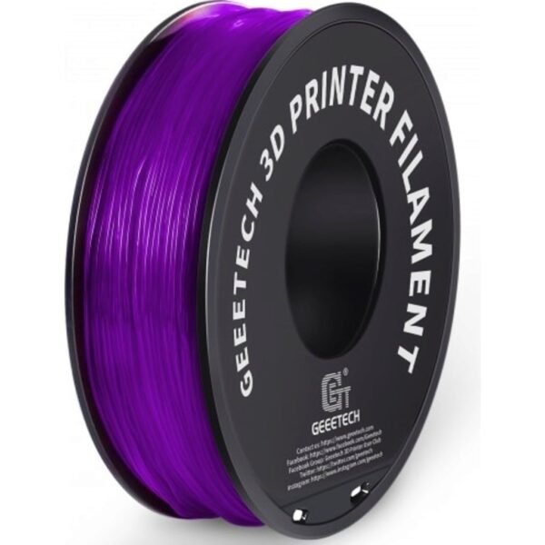 [MOQ: 10KG] TPU Transparent Purple, 1.75 mm / 1000 g