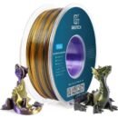[MOQ: 10KG] PLA Silk Tri-Colour Purple+Gold+Black, 1.75 mm / 1000 g