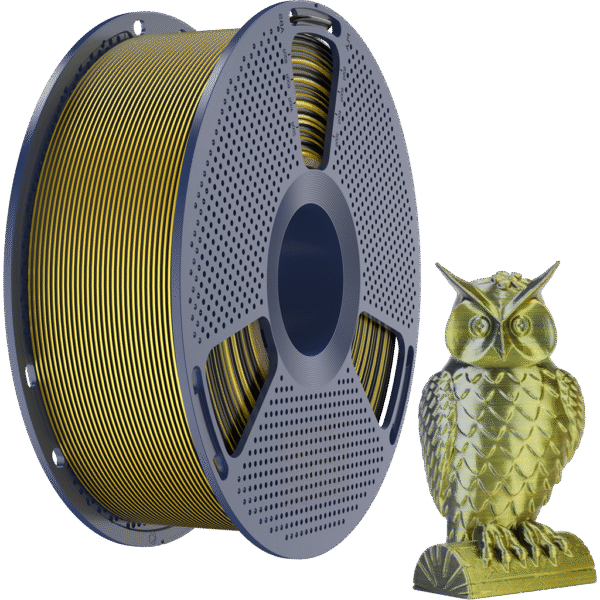 [MOQ: 10KG] Silk PLA+ Dual Color Black Gold, 1.75 mm / 1000 g