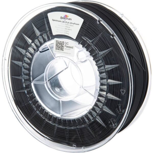 [MOQ: 10KG] LW-PLA UltraFoam Traffic Black, 1,75 mm / 750 g