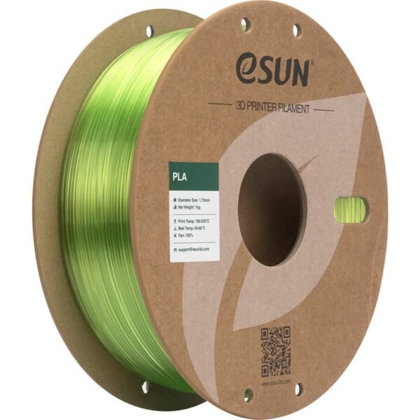 [MOQ: 10KG] PLA-Clear Translucent Green, 1.75 mm / 1000 g