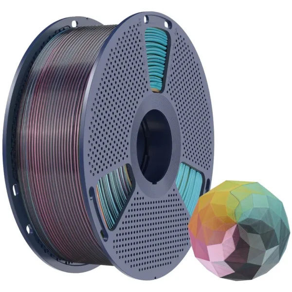 [MOQ: 10KG] Silk PLA+ Forth-Color Red Yellow Green Black, 1.75 mm / 1000 g