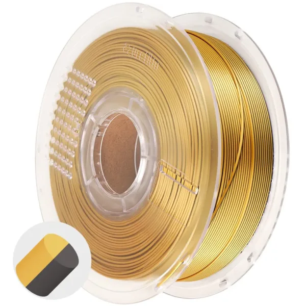 [MOQ: 10KG] PLA Silk Dual Color Golden Shadow, 1.75 mm / 1000 g