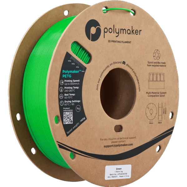 [MOQ: 10KG] PETG Green, 1.75 mm / 1000 g