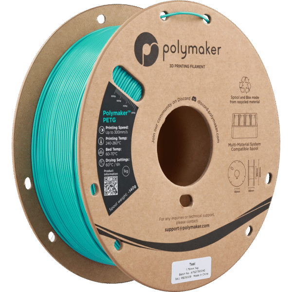 [MOQ: 10KG] PETG Teal, 1.75 mm / 1000 g